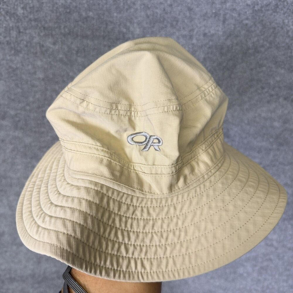Outdoor Research Camping Hiking UPF Protection Sun Bucket Hat Size Medium Beige